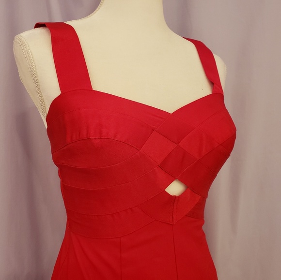 NWT Guess Red Bandage Dress with cutouts M - Picture 5 of 6